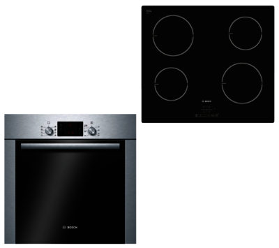 Bosch HBA63R252B Electric Oven & PIA611B68B Electric Induction Hob Bundle